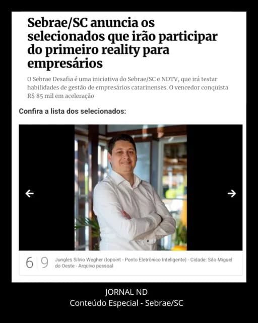 Reportagem Jornal ND · Sebrae/SC